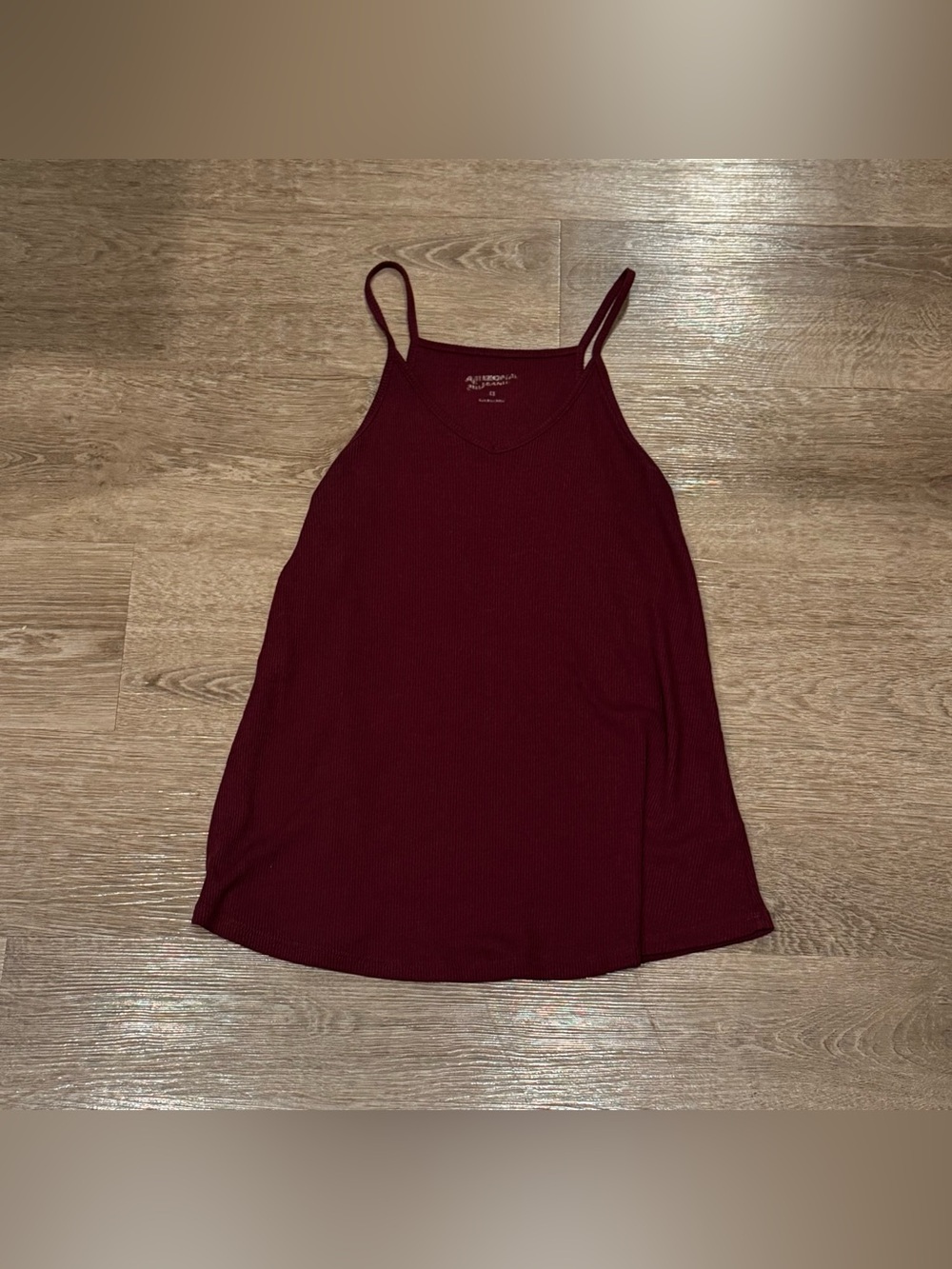 Arizona Jean Company Burgundy Ribbed V-Neck Cami